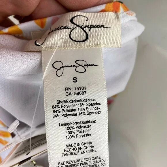 Jessica Simpson $98 Summer Dreaming Tie-Front One Piece Swimsuit Size S - Picture 4 of 7